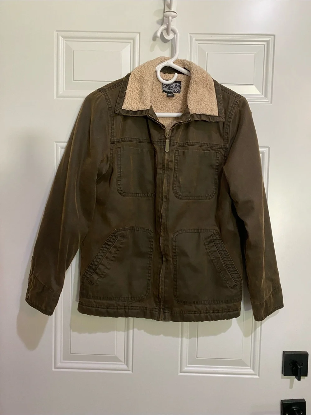 First Wave Brown Sherpa Collar Utility Jacket